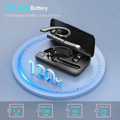 Écouteurs Bluetooth 5.3, stéréo, mains libres, suppression du bruit, casque d'affaires sans fil avec micro HD pour tous les téléphones intelligents