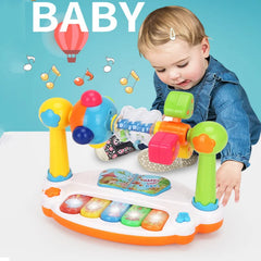 Clavier de Piano musical rotatif pour enfants, avec son léger, jouets musicaux pour bébés, jouets musicaux pour tout-petits, jouet musical éducatif précoce, cadeaux