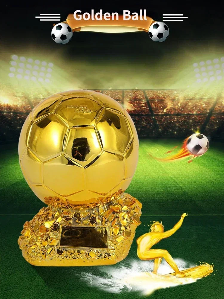 Ballon doré de Football 15/20/25cm, Excellent joueur, compétition, récompense d'honneur, trophée sphérique, cadeau, accessoires de décoration pour la maison