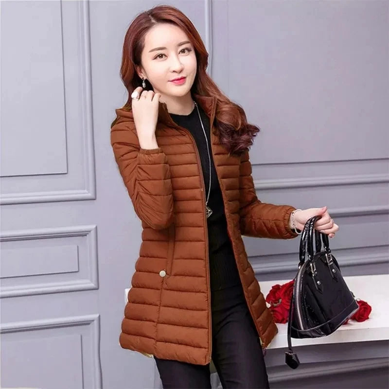 2025 nouvelle veste d'hiver de haute qualité pardessus stand-callor manteau femmes mode vestes hiver chaud femme vêtements décontracté Parkas