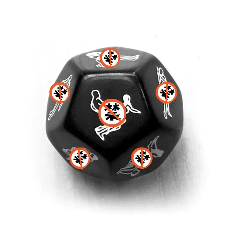 Fun sex dice for couples, 12 sides, love, sexy pose, foreplay, lovers, humor game, romantic party, adult 7.0