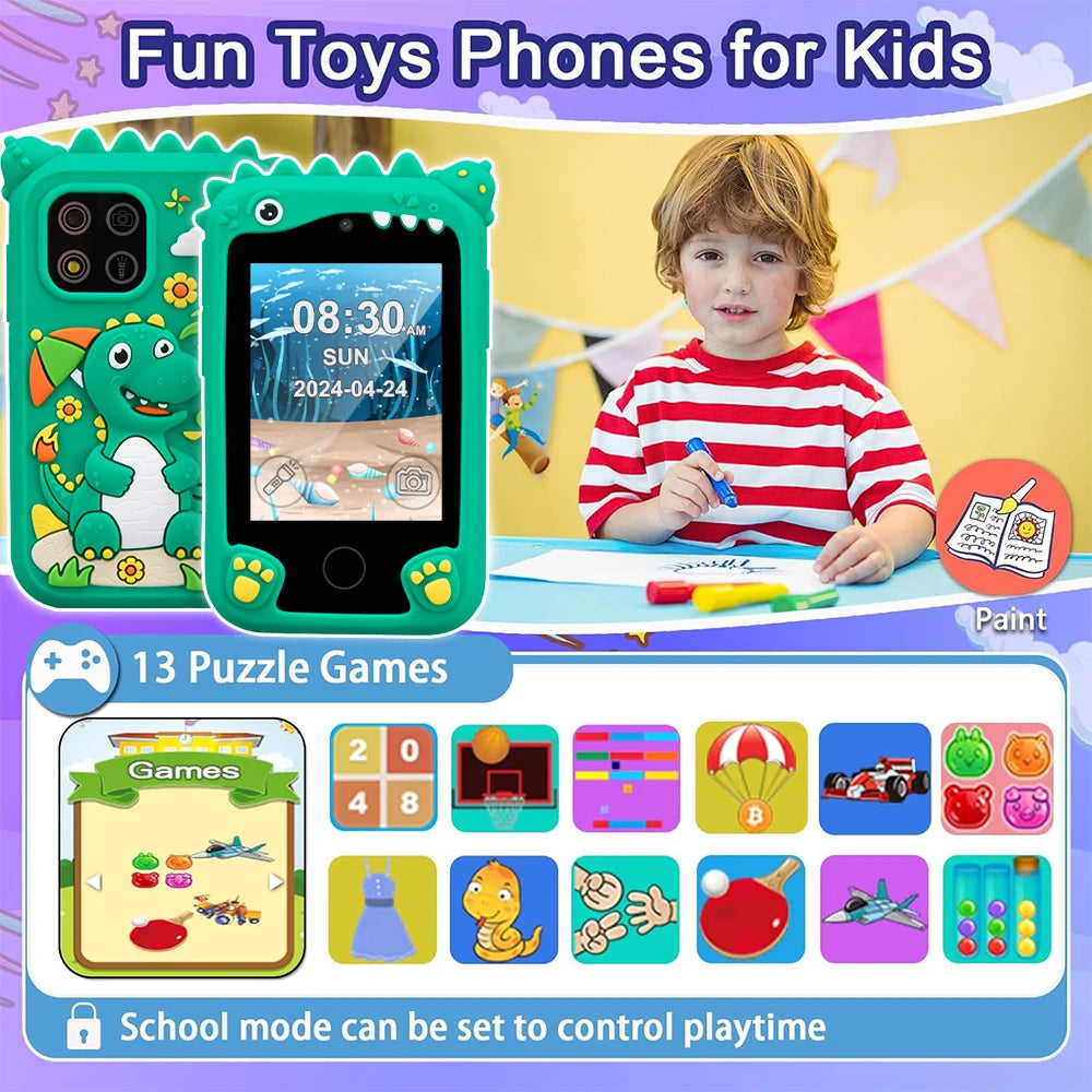 Jouets éducatifs intelligents pour enfants, lecteur Musci, apprentissage du Selfie, téléphone pour tout-petits de 3 à 12 ans, meilleurs cadeaux de noël et d'anniversaire