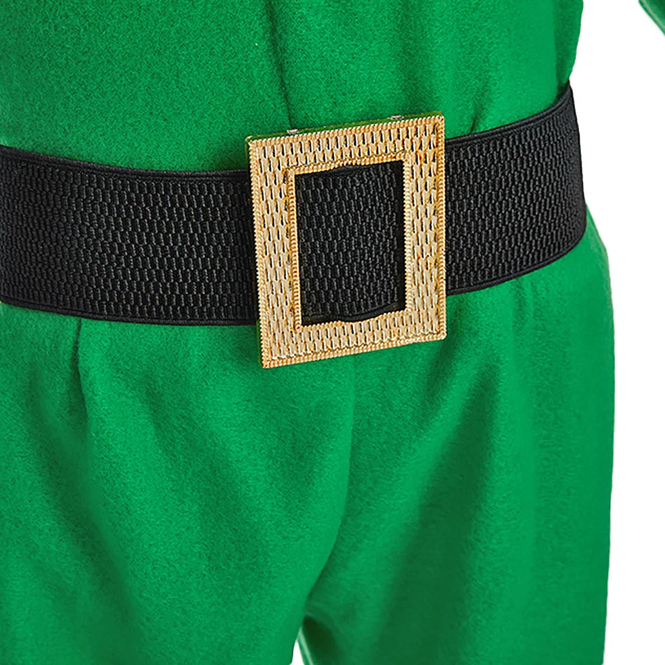Ensemble de vêtements de Noël pour enfants et adultes, chapeau en Y, ceinture, vêtements de Noël pour enfants, tenue d'anniversaire pour bébé garçon et fille, costume d'elfes