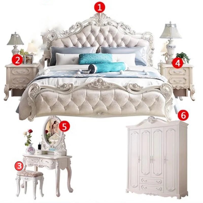 Ensemble de chambre à coucher design moderne princesse pour filles, literie double haut de gamme, luxe, meubles nordiques existants