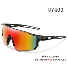 Âge 9-15 jeunes lunettes de cyclisme adolescents lunettes de soleil vtt vélo vélo lunettes de baseball enfants sports de plein air garçons filles UV400