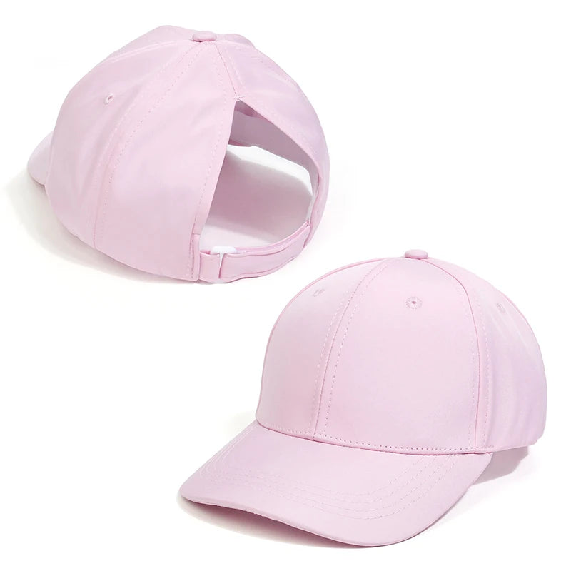 Casquette de Baseball pour Enfant Fille et Garçon, Chapeau de Soleil, Dos Creux, Queue de Cheval, Snapback Hip Hop, Os Réglables