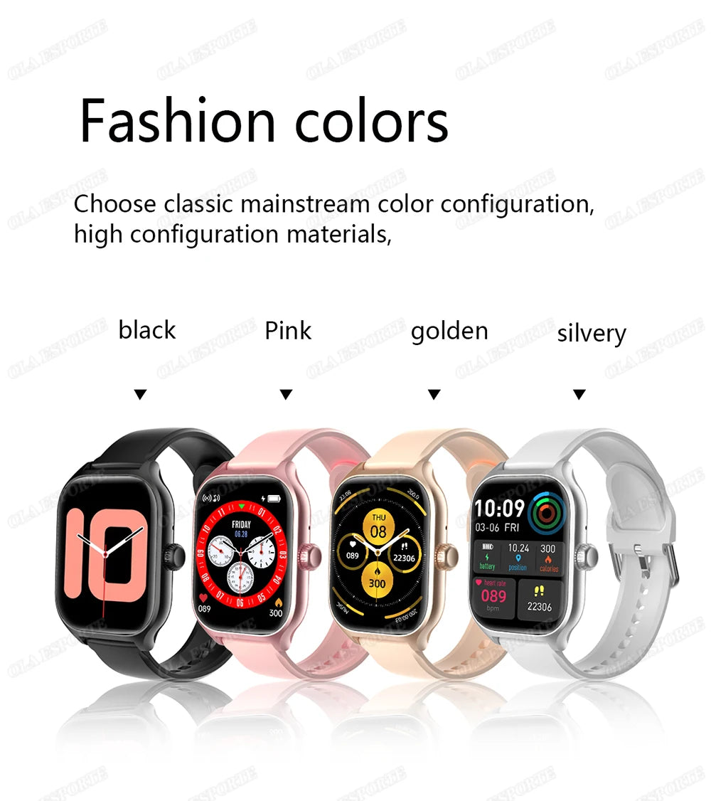 Nouvelle montre intelligente 2.01 pouces HD affichage réponse faire appel Message vue Modes de Sport bricolage cadran prévisions météorologiques pour hommes femmes