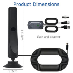 Antenne Smart TV pour l'extérieur et l'intérieur, TV numérique HDTV améliorée, amplificateur de signal, prise en charge de plus de 2024 Beauté, 450, 4K, 1080p, 9.84 pieds