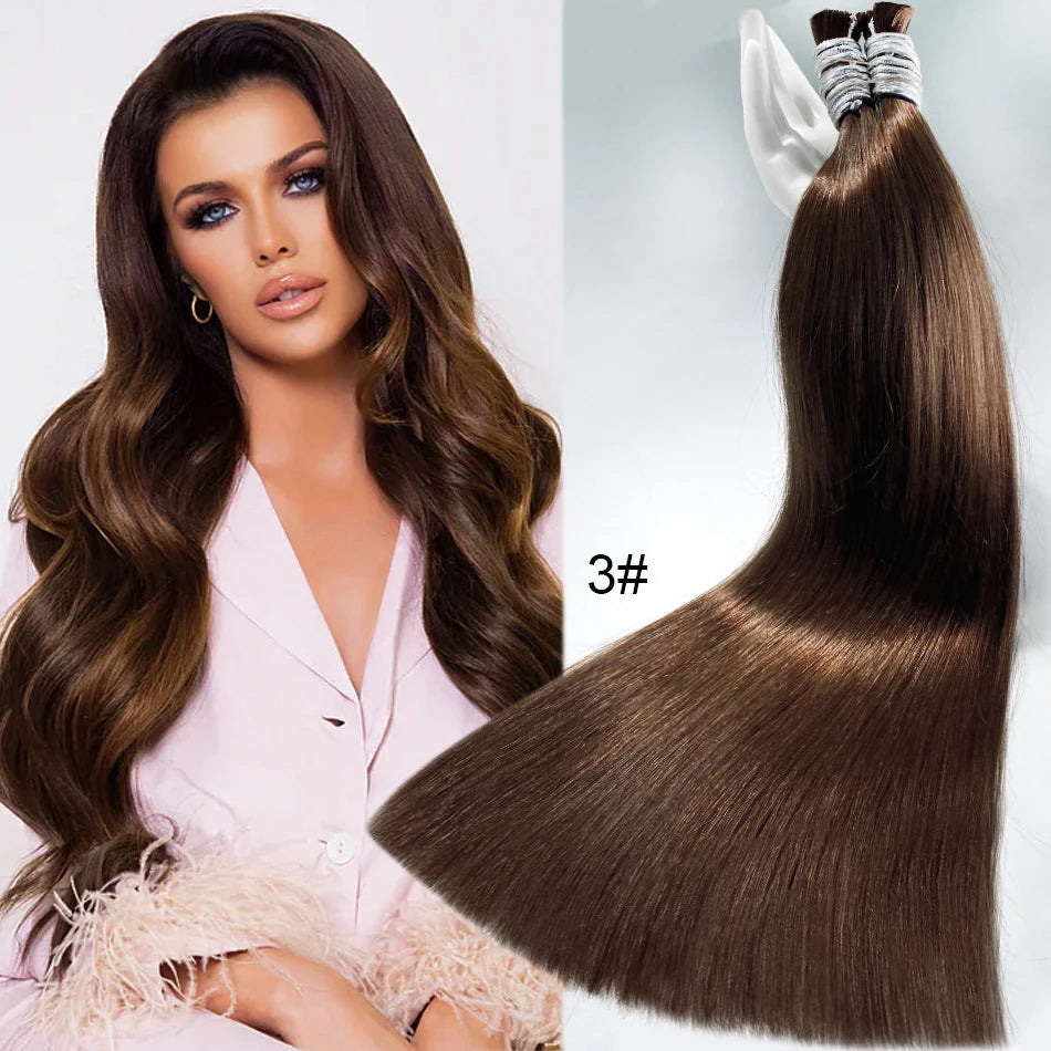 613 Straight Human Hair Bundles, No Weft, 100% Virgin, Highlighting Original Russian Natural Unprocessed Blonde Loose Extensions