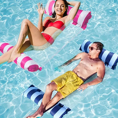 Chaises longues de piscine à rayures de qualité supérieure – Matelas de bain de soleil durables, parfait pour les fêtes à la piscine et les aventures sur la plage