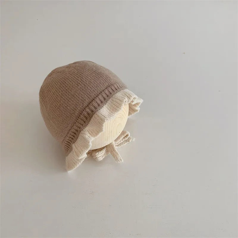 Chapeau de Style Coréen pour Bébé Fille, Chapeau Chaud à Oreilles, Accessoires pour Nouveau-né de 1 an et 2 ans, Automne et Hiver