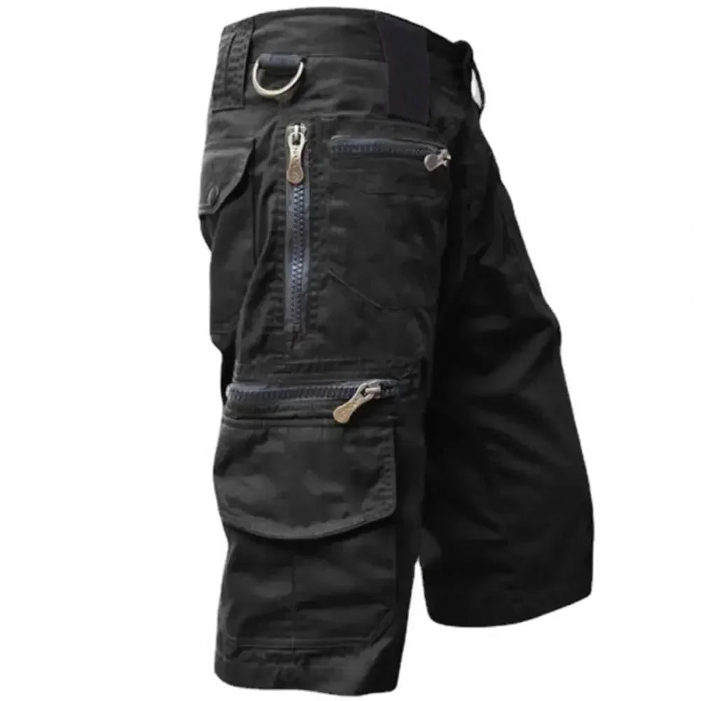Pantalones cortos hombre short de Jogging pour hommes couleur unie multi-poches été décontracté short Cargo droit hommes Shorts