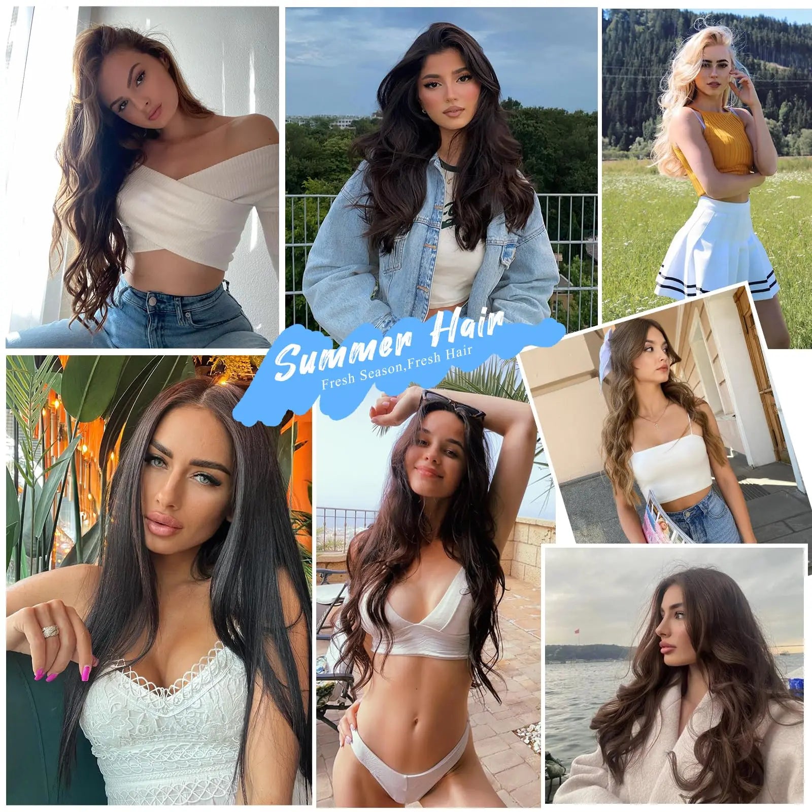 Extensions de cheveux humains à clipser pour femmes, vrais cheveux humains, 120 Remy, raides, noir naturel, # 1B, mode, 100% g, 8 pièces