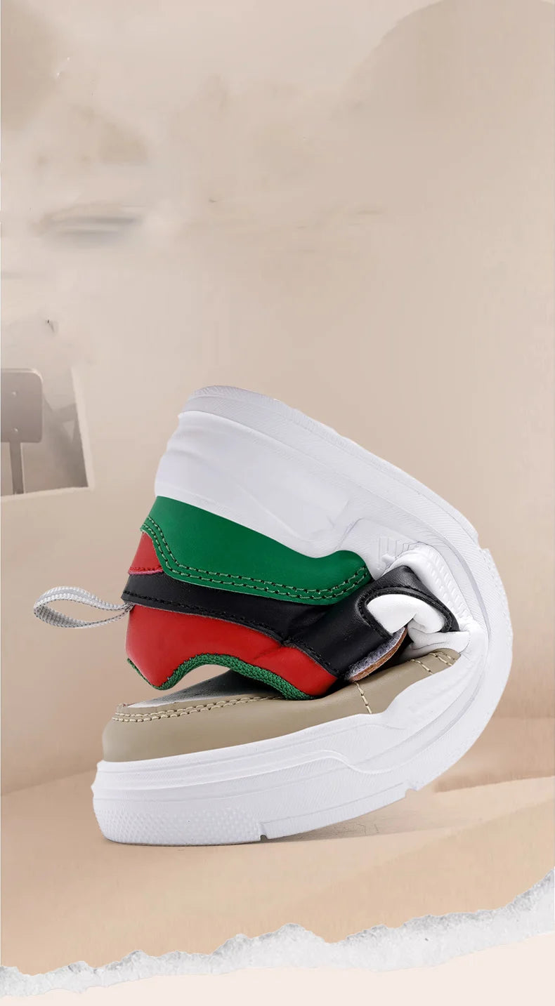 Chaussures de sport imperméables pour enfants, chaussures décontractées pour étudiants, chaussures de planche en cuir à fond plat, chaussures de course pour garçons et filles