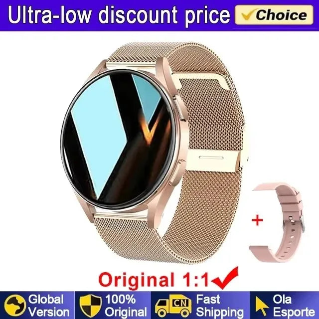 Smartwatch femmes montre 6 surveillance de la santé montre étanche Assistant vocal Bluetooth appel montre intelligente 2025 nouveau