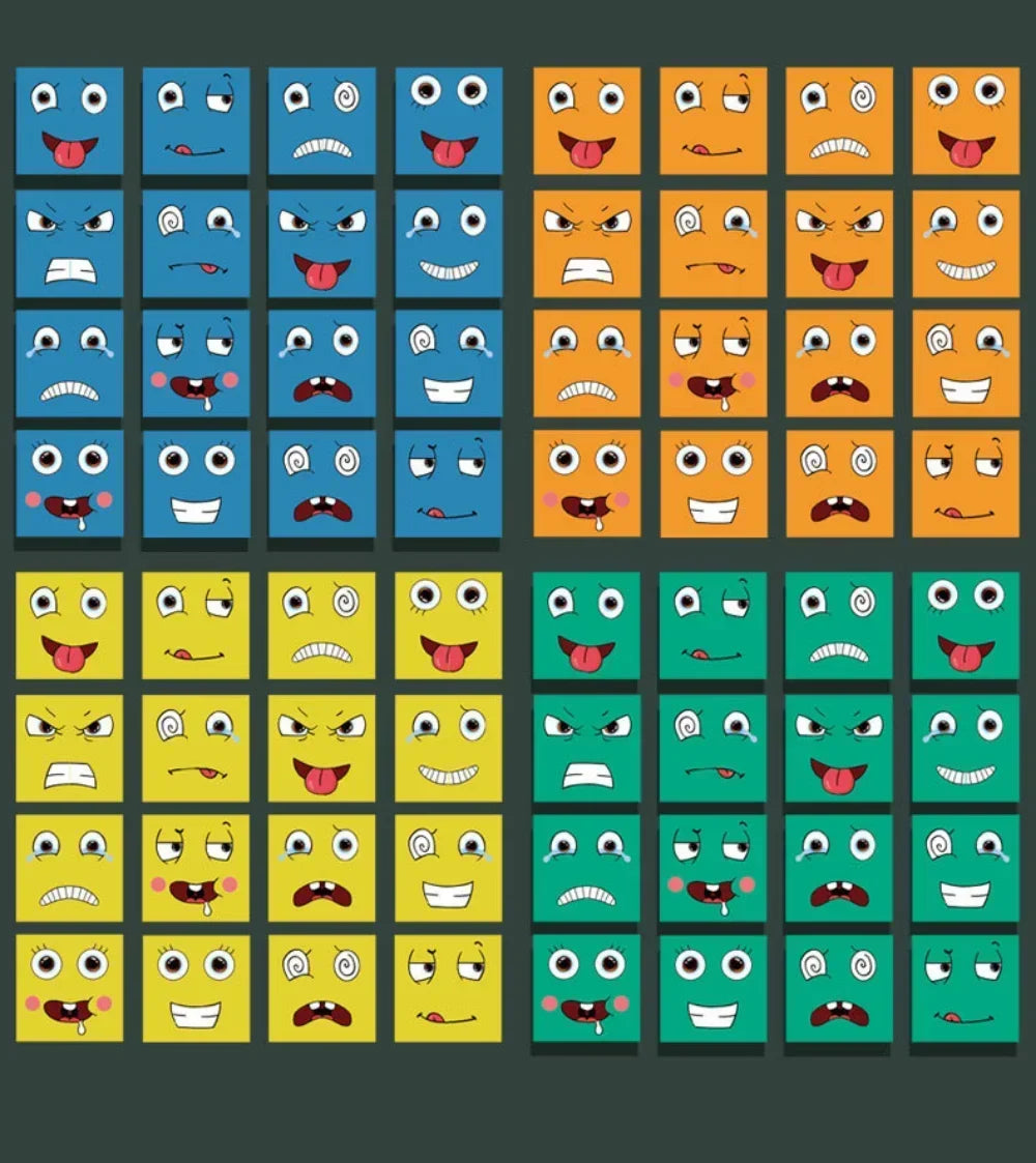 Cube visage changeant bois Puzzle blocs de construction jeu de société Montessori Expression blocs en bois Blocs pour enfants enfants jouets cadeau