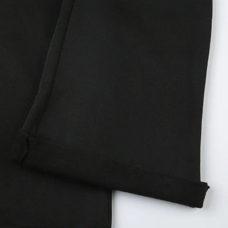 Women's Casual and Sexy Flared Trousers, Solid Color, Slim Fit, Low Rise, Bootcut, Autumn/Spring Fashion, Streetwear, Y2K, 2024