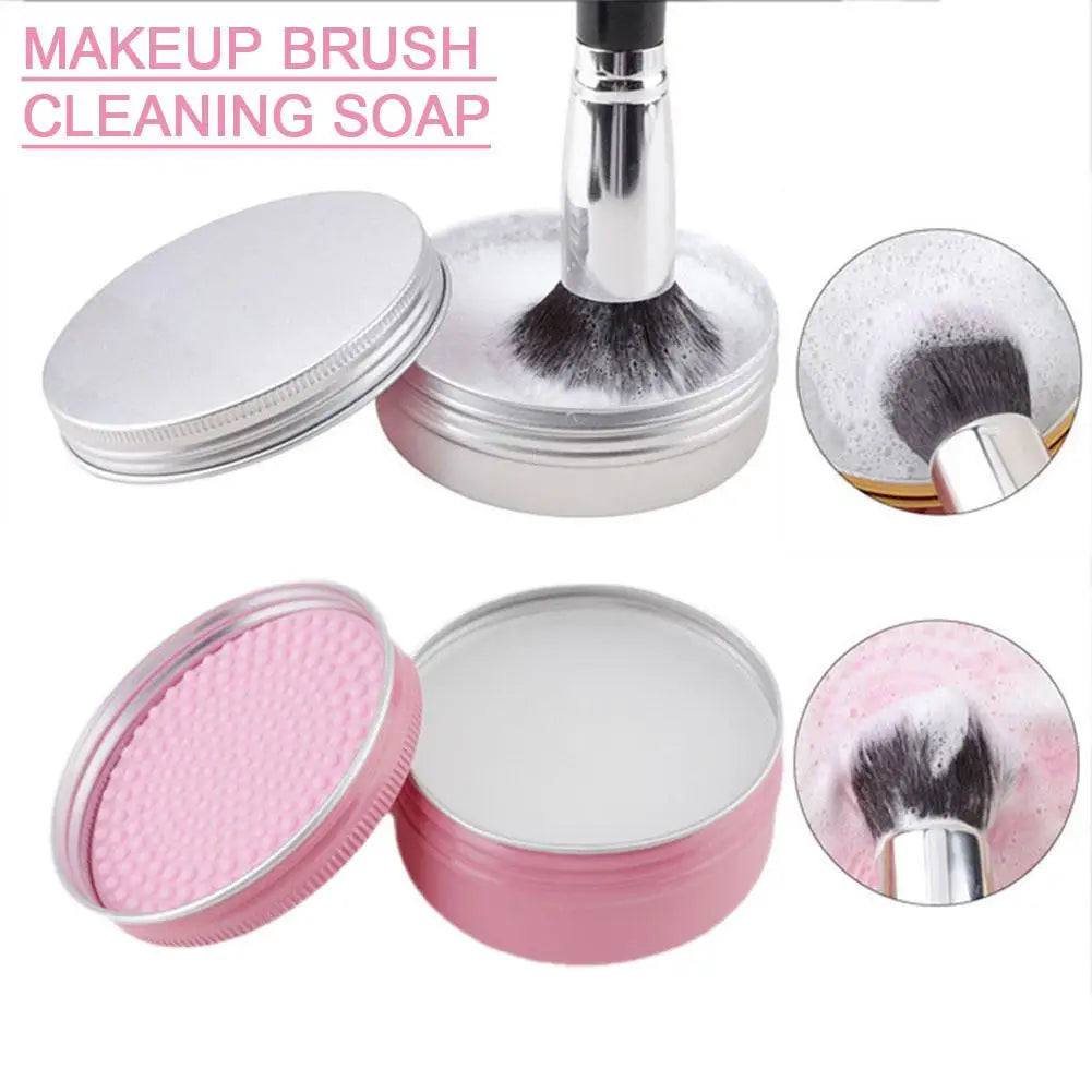 Nettoyeur de pinceaux de maquillage, shampoing, savon, brosse solide, nettoyage et barre, brosse cosmétique, élimine le nettoyage sale, tampon de taches de couleur