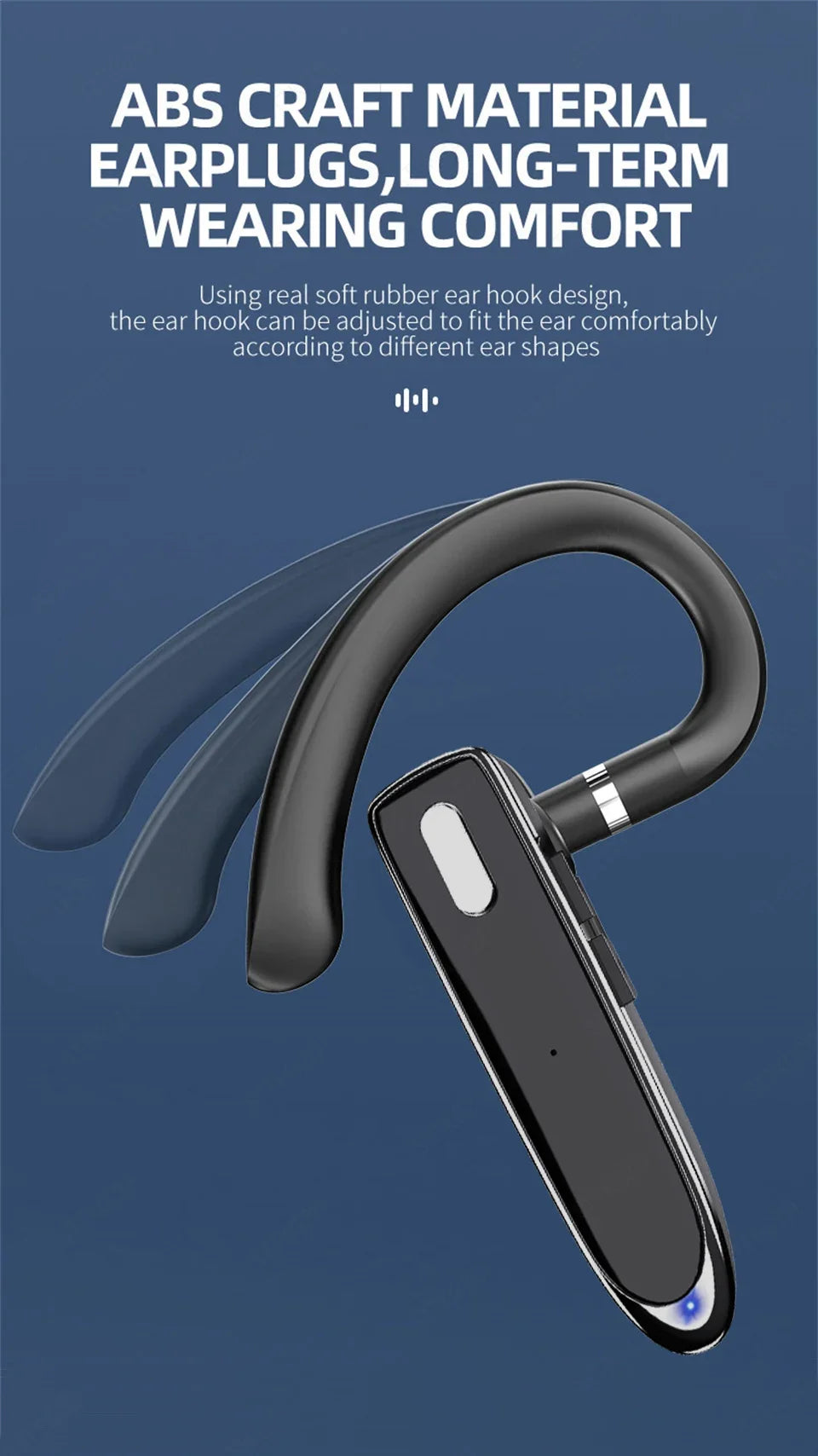 Casque sans fil Bluetooth écouteur avec microphon ENC suppression du bruit mains libres parlant casque affaires Auriculares conduite