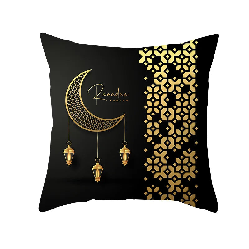 Taie d'oreiller décorative pour Ramadan Eid Mubarak, housse de coussin de canapé pour la maison, cadeaux de mosquée musulmane islamique, 2025
