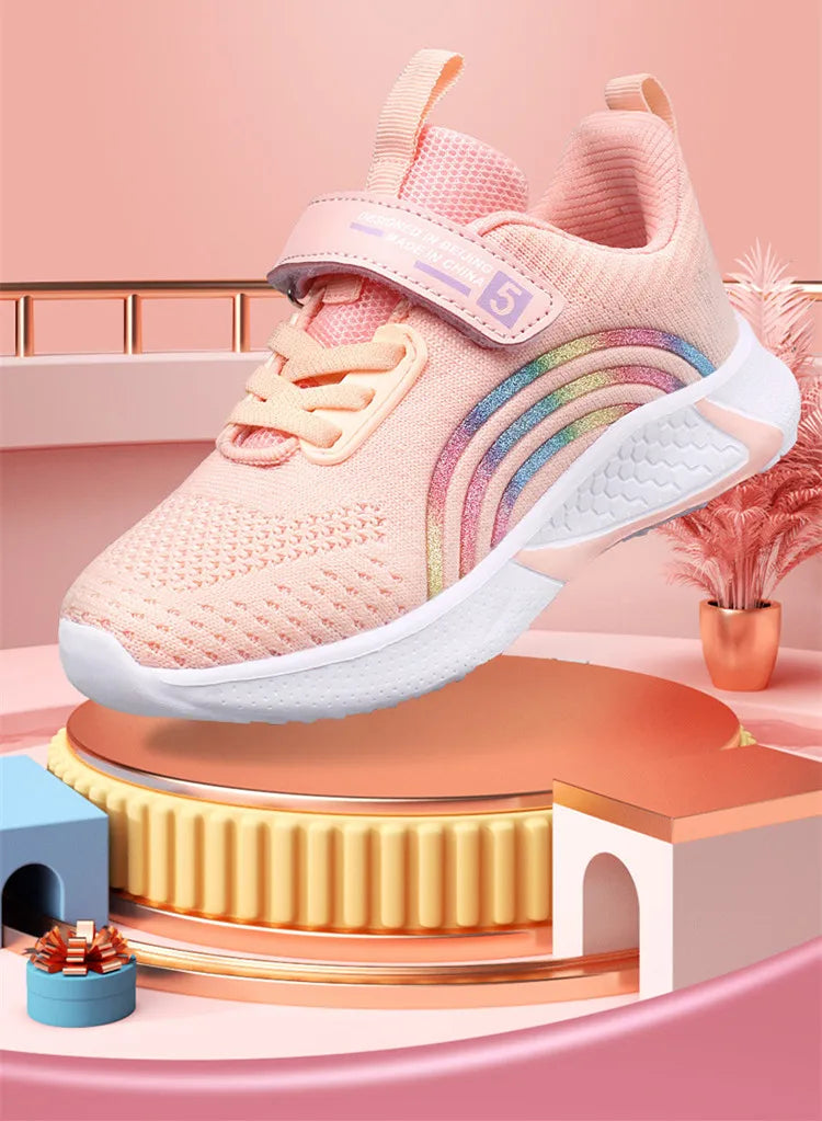 Nouveau Design rouge formateurs chaussures pour enfants filles confortable plate-forme fille chaussures de sport grande taille 38 enfants baskets de course