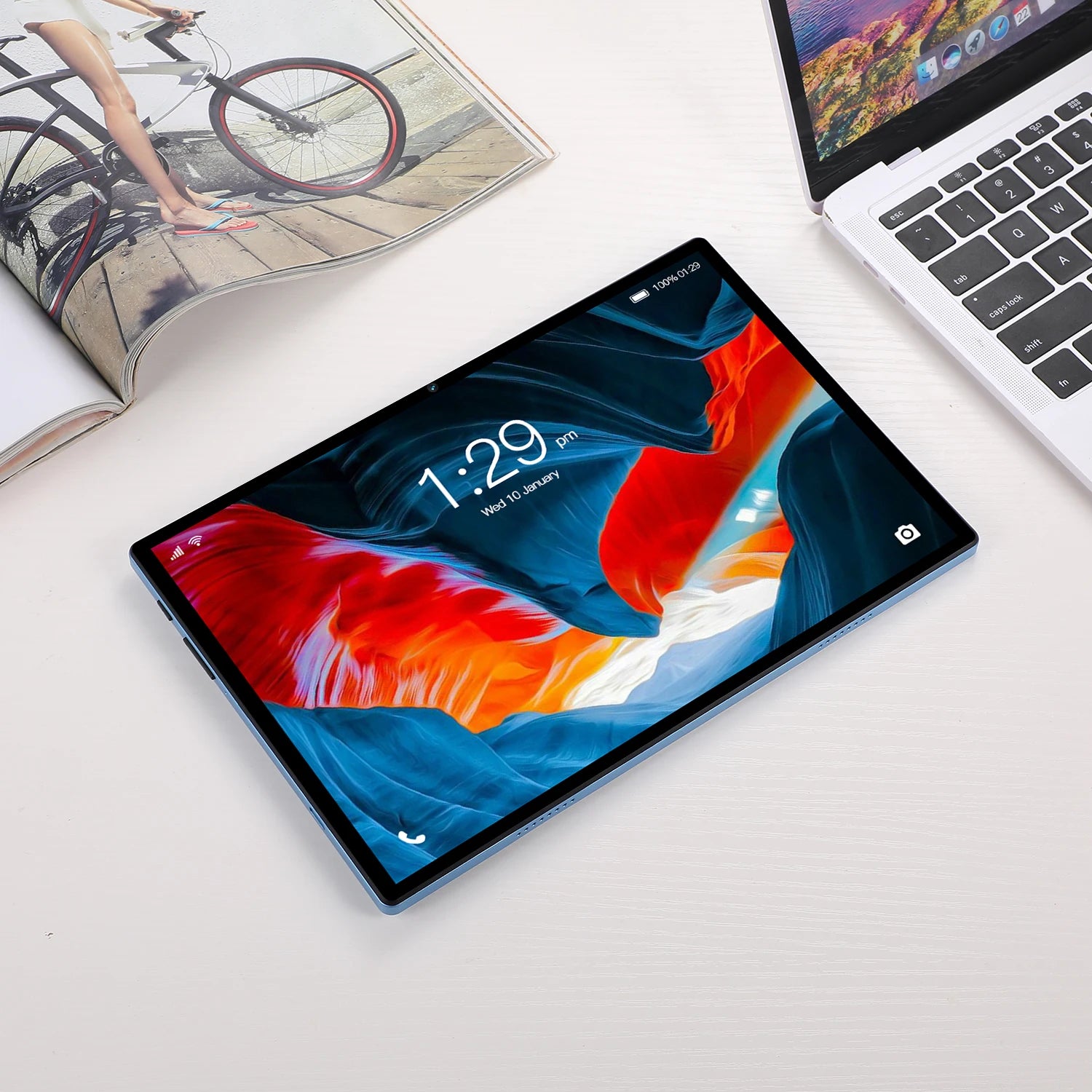 Tablette Android 11.0 de 10.1 Pouces, Octa Core, 4 Go de RAM, 64 Go de ROM, Dean, Double EpiCalls, Wi-Fi, Bluetooth, Version Globale, Mini PC Ultra Mince