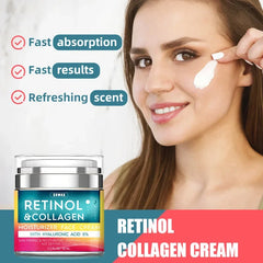 Crème pour le visage au rétinol, hydratante, raffermissante, éclaircissante, au collagène, à l'acide hyaluronique, produits de soins pour la peau, 50ml