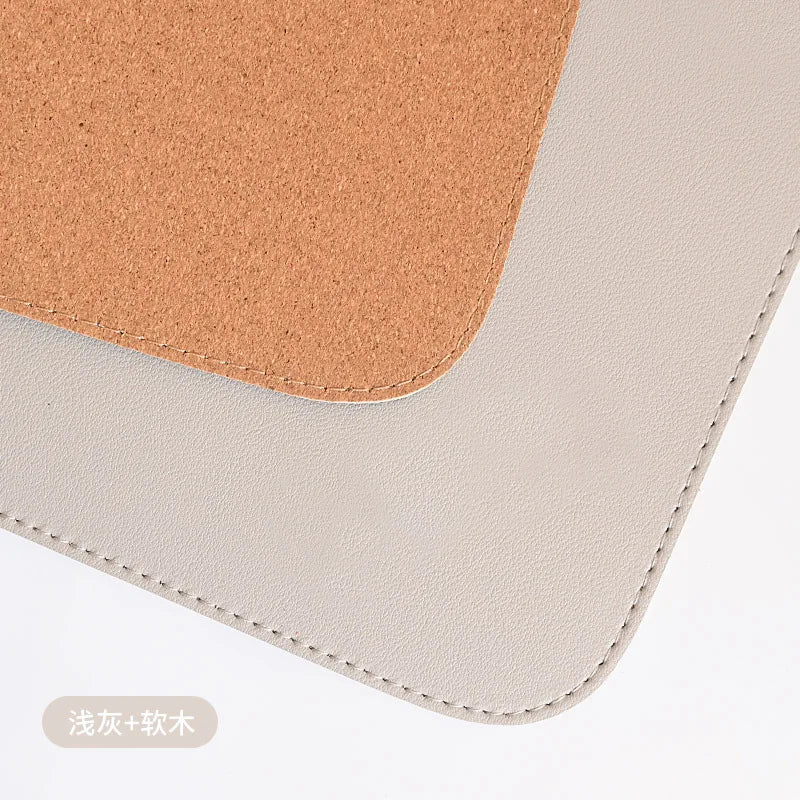 Tapis de bureau en cuir de liège, tapis de bureau pour clavier, grand tapis de souris de jeu, bloc d'écriture de bureau pour le bureau et la maison