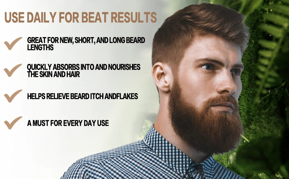 30ml 4 pièces ensemble d'huile de barbe parfumée produit moustaches hydratant croissance brillance lisse moustache adoucir renforcer l'huile de barbe pour hommes