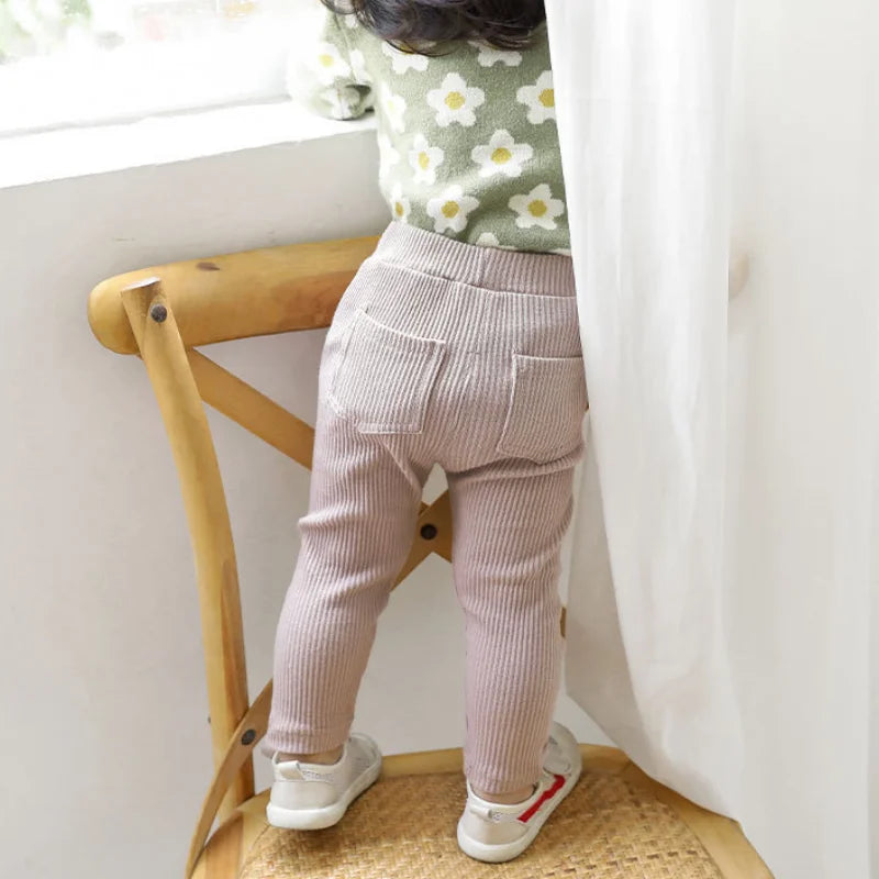 Children's trousers for girls and boys, solid color, large size, PP children's trousers, spring and autumn, baby and toddler long casual trousers, children's trousers, 1-6 years