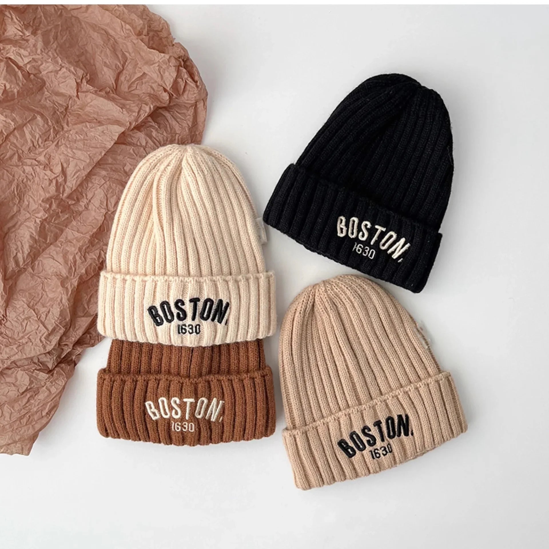 Chapeau de Protection en Laine pour Bébé, Épais et Chaud, Version Coréenne, Cadeau d'Hiver pour Enfant