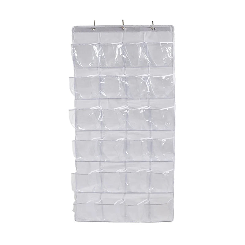 Organisateur de chaussures mural à 24 grilles, support de rangement suspendu au-dessus de la porte, placard de chambre à coucher, sac de rangement de chaussures pour chambre