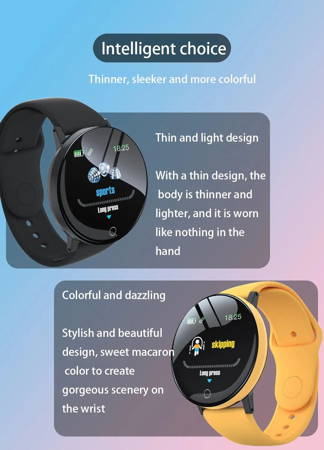 2025 New D18 Multifunctional Smart Watch for Women, Bluetooth Connected Phone, Music, Fitness, Sports Bracelet, Sleep Monitor Smartwatch