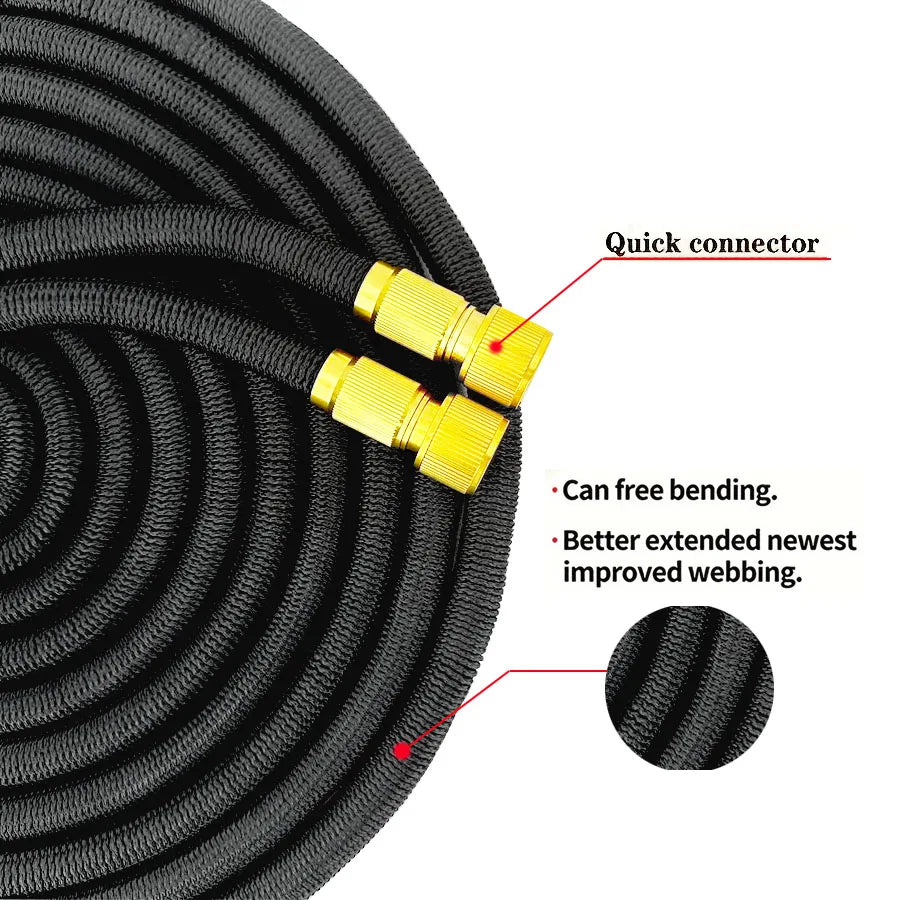 2025 Expandable Magic Hose, High Pressure Car Wash, 7 Water Spray Functions, Water Gun, Home Garden Hose