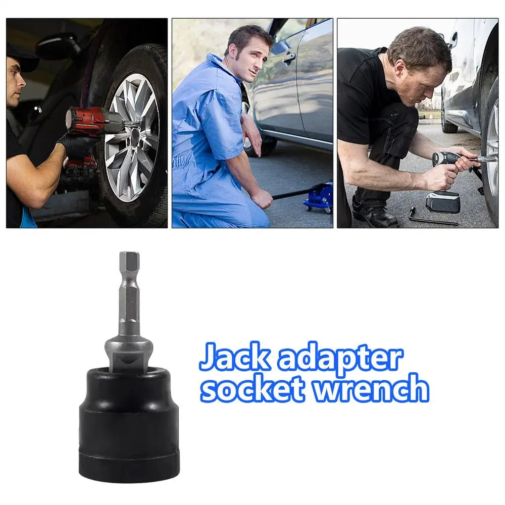Adaptateur de cric de perceuse électrique, adaptateur de clé à chocs, prise de cric de réparation de voiture, entretien du véhicule, outil de levage, équipement d'économie de travail