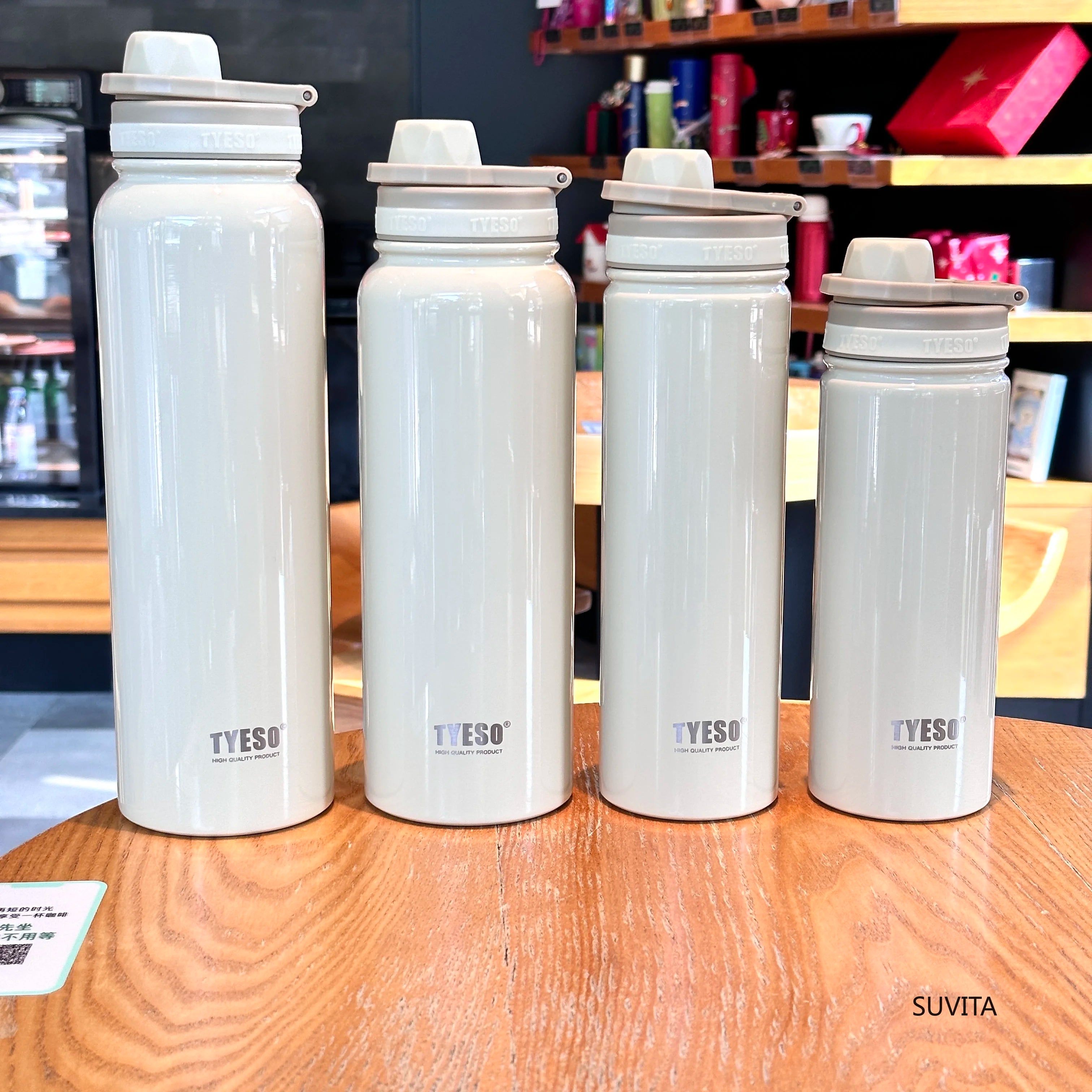 Tyeso – bouteille d'eau Thermos en acier inoxydable, flacon sous vide de Sport Portable, garde le froid et la chaleur, tasse thermique, gobelet isolé pour voiture