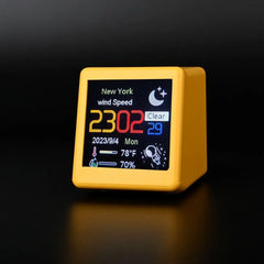 Petite Station météo Wifi intelligente Portable, affichage météo, température, humidité, heure, réveil numérique, décoration de bureau pour la maison