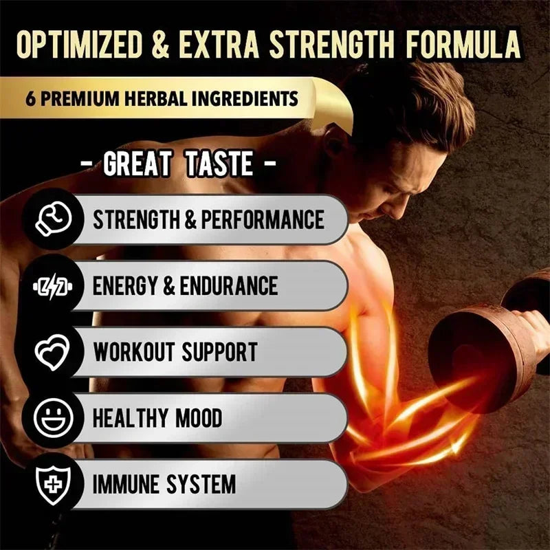 Supplément de racine de maca - avec Panax Ginseng pour augmenter l'énergie, améliorer l'endurance, la force musculaire et les performances athlétiques