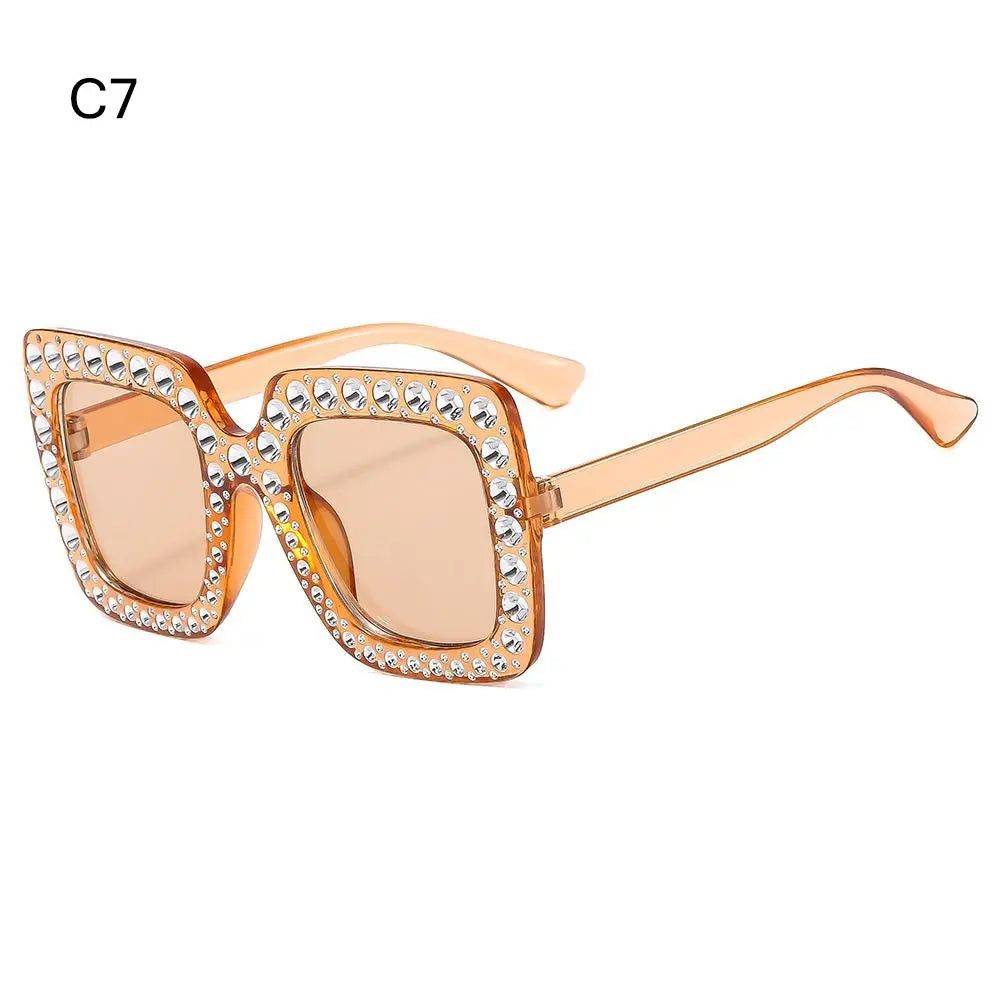 Lunettes de soleil carrées à paillettes pour enfants, à la mode, pour garçons et filles, élégantes en diamant, pour bébés, lunettes de fête, UV400