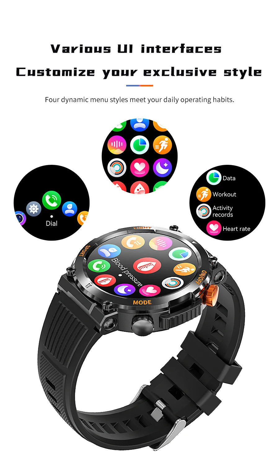Montre connectée de sport pour hommes, écran tactile HD 2023x360, étanche, surveillance de la santé, appel Bluetooth, nouvelle collection 360