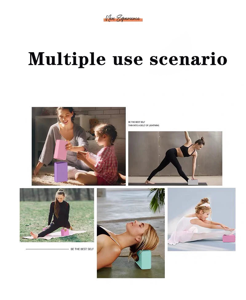 Blocs de gymnastique EVA, brique en mousse, exercice d'entraînement, Fitness, outil de danse, traversin de Yoga, coussin d'étirement, façonnage du corps, blocs de Yoga