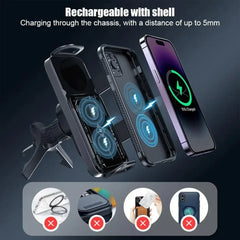 Support de téléphone portable/Pad Intelligent élevé, support de téléphone magnétique pour voiture, support de téléphone rotatif automatique 2 en 1, chargeur de voiture sans fil
