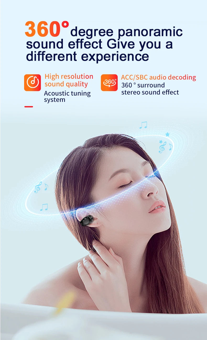 Écouteurs sans fil Bluetooth 5.3 avec micro, écouteurs TWS étanches pour le sport, casque mains libres
