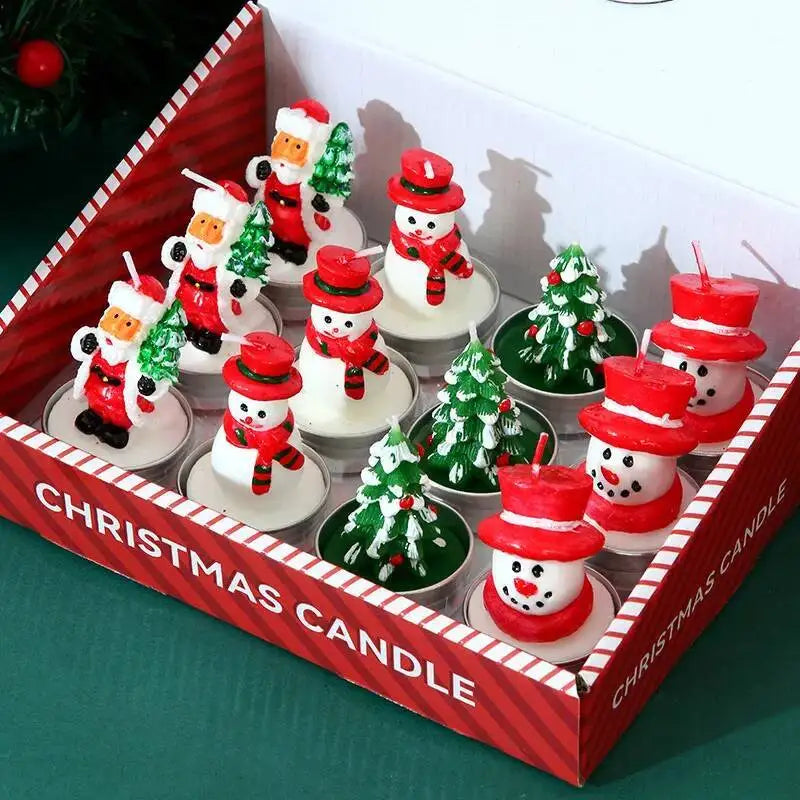Bougies d'anniversaire sans fumée, 12 pièces, fournitures de décoration de noël, atmosphère, fabrication de bougies de noël, parfums, huile paraffine