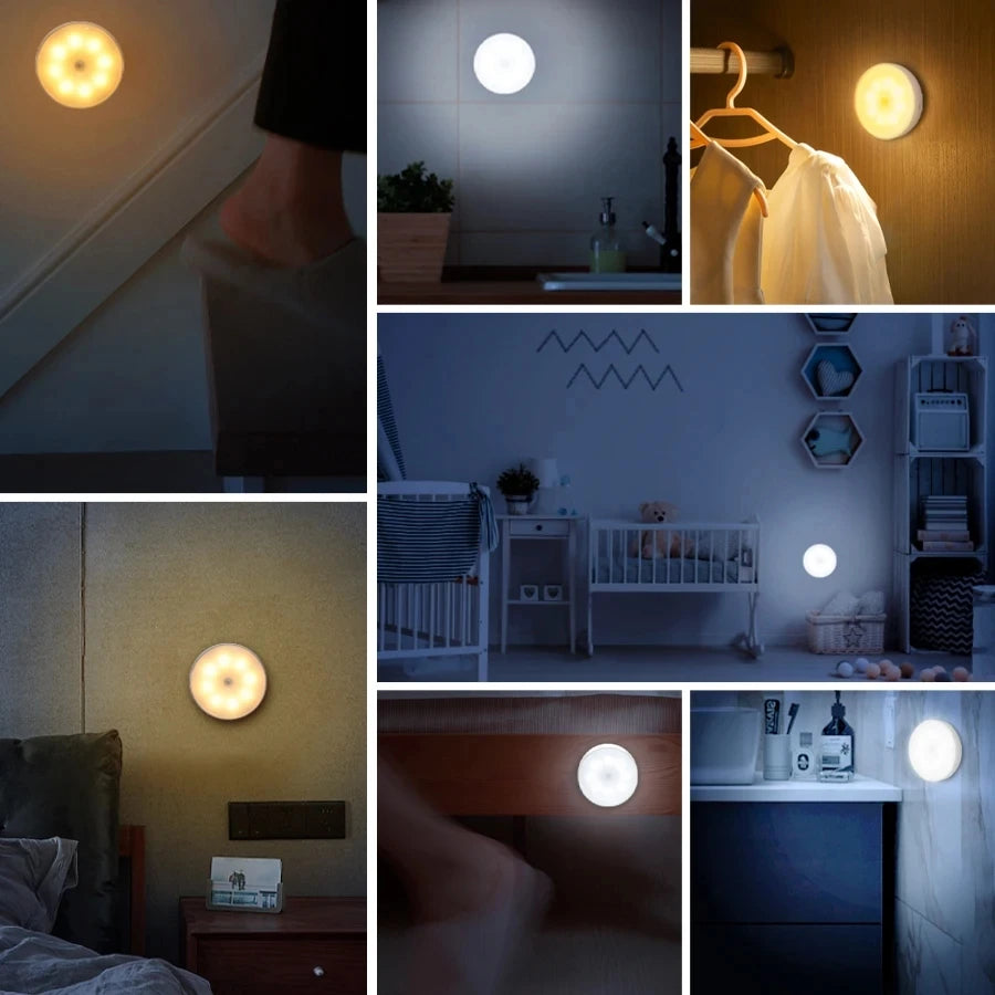 Lampe intelligente avec détecteur de mouvement, Rechargeable par Usb, lumière blanche chaude pour cuisine, escaliers, couloir, placard, chambre à coucher