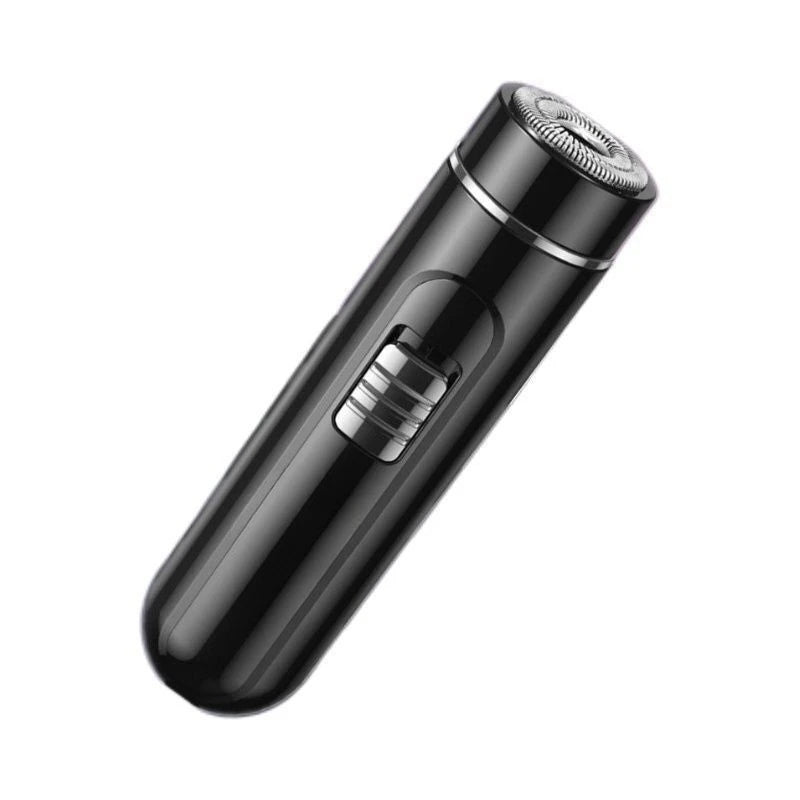 Rasoir électrique compact pour homme, aste par USB, support et séchage, utilisation facile à un bouton, parfait pour la maison, la voiture et les voyages!