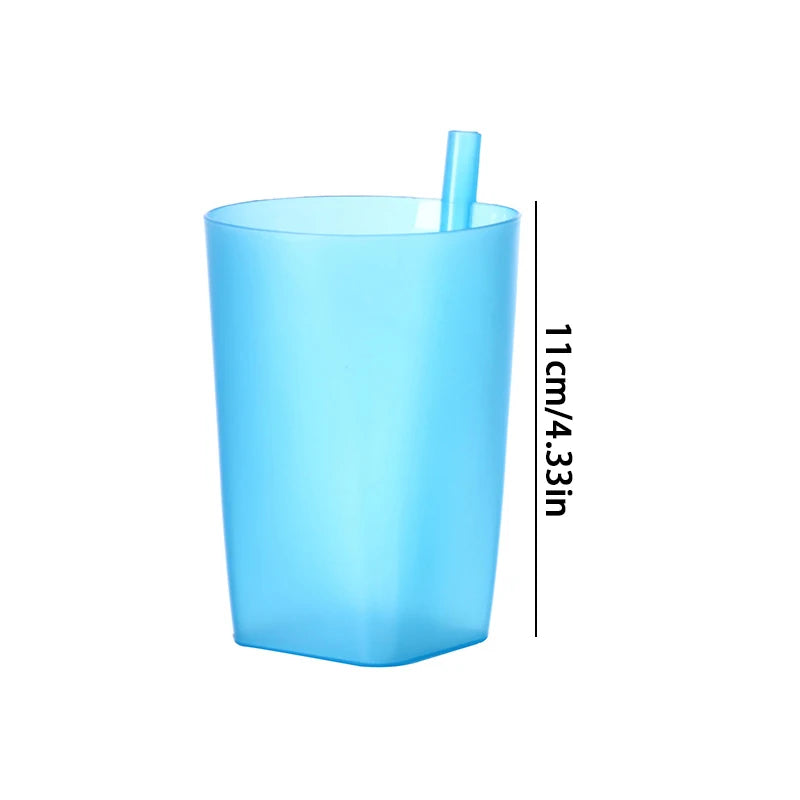 Tasse avec paille intégrée pour enfants, bouteille d'eau en plastique de qualité alimentaire