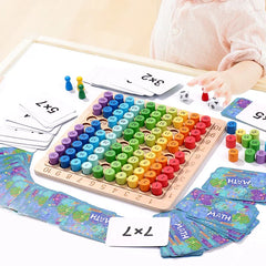 Jouets éducatifs en bois Montessori pour enfants, jouets mathématiques pour bébés, Table de Multiplication 99, outils pédagogiques d'arithmétique, cadeaux pour enfants