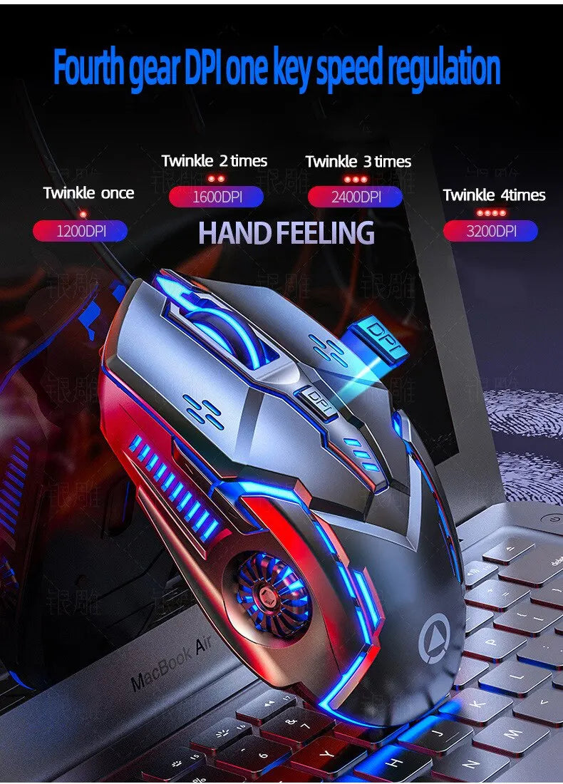 Silver Eagle G5 Muet Souris Filaire Six Clés Jeu Lumineux E-Sports Machines Ordinateur Accessoires Livraison Transfrontalière
