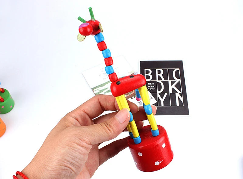 Jouets éducatifs Montessori en bois pour enfants, exercice d'apprentissage précoce, doigts de bébé, matériaux flexibles, jouet girafe, cadeaux
